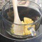 melt Whipped tallow face cream in a double boiler